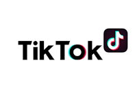 the tiktok logo on a black background