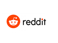 reddit logo on a black background