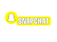 the snapchat logo on a black background