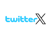 the twitterx logo on a black background