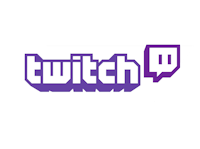 the twitch logo on a black background